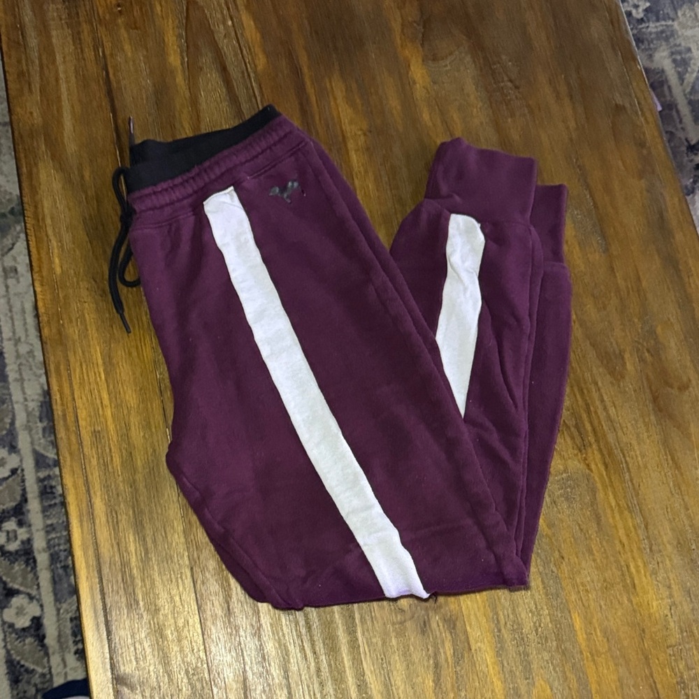PINK Victoria's Secret Purple and White Track Pants